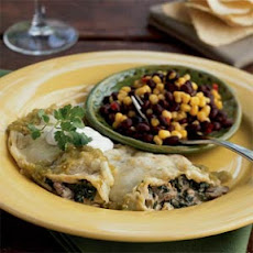 Creamy Spinach-Mushroom Skillet Enchiladas