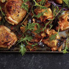 Roast Chicken with Kimchi Smashed Potatoes