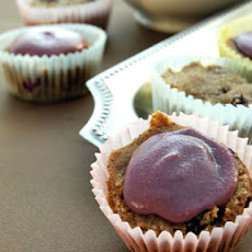 Blueberry Muffins with Lemon Blackberry Glaze