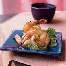 Black Pepper Shrimp with Coriander-Coconut Chutney