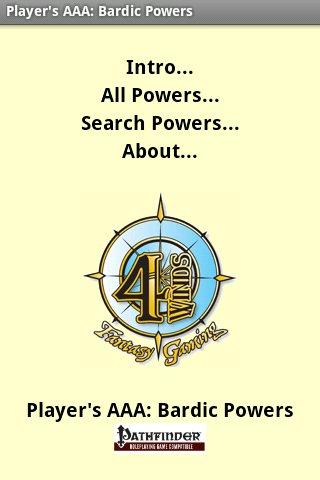 Player's AAA: Bardic Powers