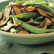 Sugar Snap Peas with Frizzled Mushrooms