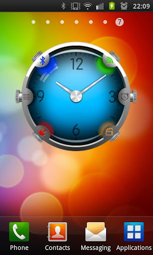 Colorful Glass Clock Widget HD