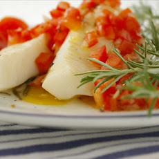 Rosemary Smoked Halibut With Balsamic Vinaigrette