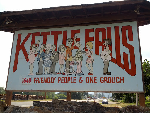 Kettle Falls Population Sign