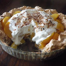 Four Generation Peach Pie with Coconut Meringue Crust