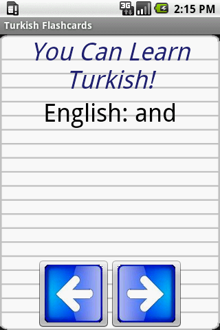English to Turkish Flashcards