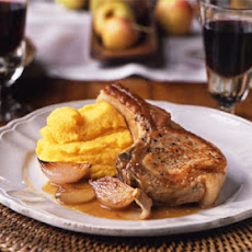 Roasted Pork Chops with Hard Cider Jus