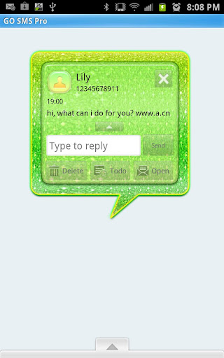 【免費個人化App】GO SMS - Lemon Lime Glitter-APP點子