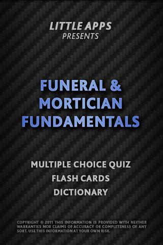 FUNERAL MORTICIAN FUNDAMENTALS