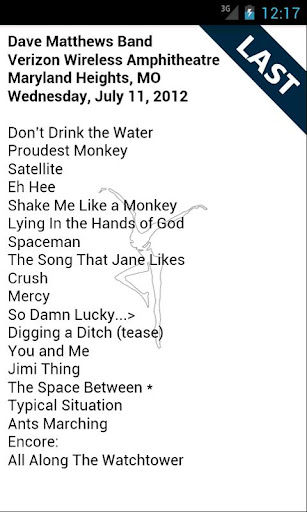 DMB Live Setlist