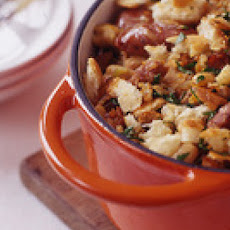 Spicy Sausage, Chicken and Bean Pot