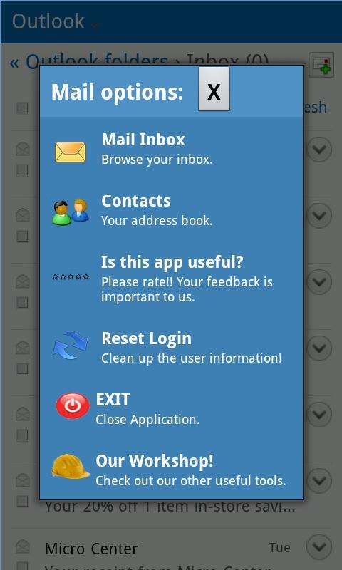 Android application Fast Hotmail Access Pro screenshort