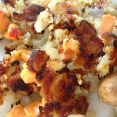 Cheesy Garlic Hash Browns Homemade