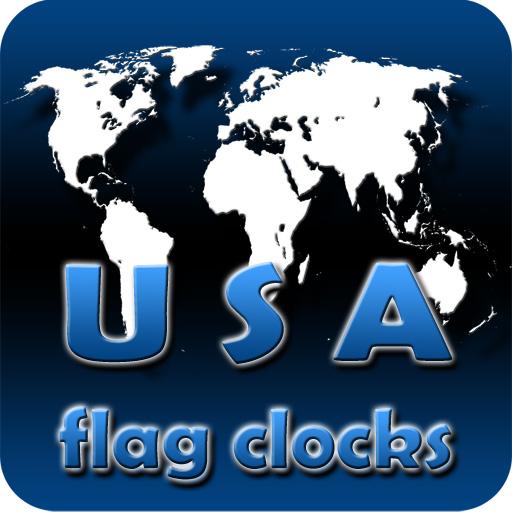 USA flag clocks LOGO-APP點子