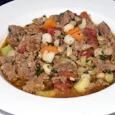 Spicy Sausage Soup with Cilantro