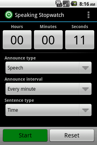 Speaking Stopwatch