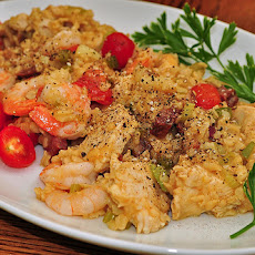 Chicken, Shrimp and Andouille Jambalaya