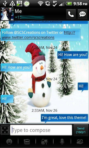 【免費個人化App】GO SMS - Winter Wonderland-APP點子