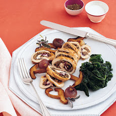 Radicchio and Mushroom Chicken Roulade