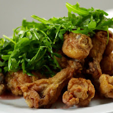 Crispy Chicken with Spicy Pear Cranberry Sauce