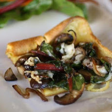 Swiss Chard and Mushroom Popover Bake
