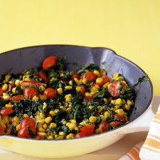 Spinach with Corn and Tomatoes