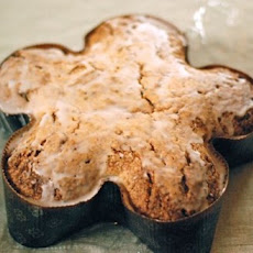 Pistachio Pound Cake with Vanilla Almond Icing