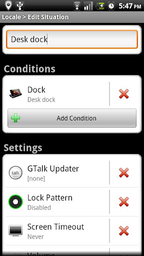 Locale Dock Condition