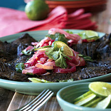 Skirt Steaks with Red Onion Mojo