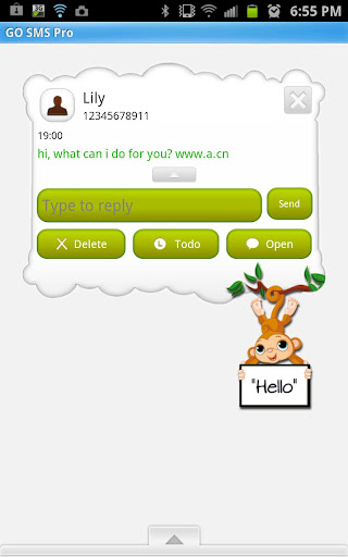 【免費個人化App】GO SMS THEME|MonkeyGiraffeSMS-APP點子