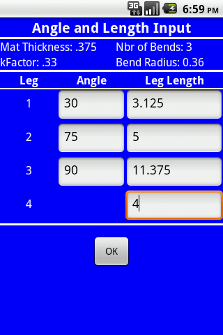 Bend Line Calculator