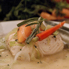 Poached Halibut with Eberhard