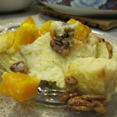 Gingered Butternut Bread Pudding with Coconut and Maple