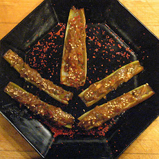 Not Yo' Mama's Celery Stix*: Szechuan Celery and Eggplant