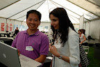 With Amra Tareen (Co-Founder and CEO, allvoices) http://allvoices.com "Beyond the Spark: Entrepreneurship Redefined" Conference (by Women 2.0 & Stanford Women in Business) http://women2.org - Sat 5/10/08 (Photo by Shirley Lin, Co-Founder WooMeOver http://woomeover.com)