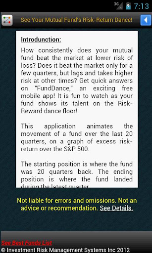 【免費財經App】Mutual Fund Risk-Reward Dance!-APP點子