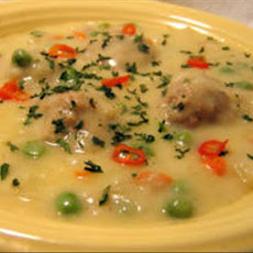 Youvarlakia Avgolemono (Greek Meatball-Egg/Lemon Soup)