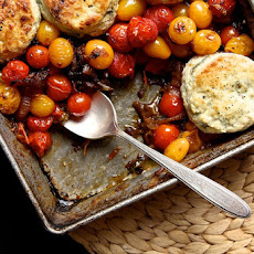 Tomato Cobbler with Blue Cheese Biscuits