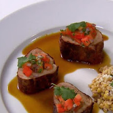Spice Rubbed Pork Tenderloin with Bourbon-Chipotle Sauce