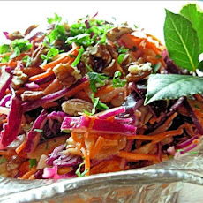 Dazzling Winter  Slaw - Red Cabbage, Apple and Pecan Salad