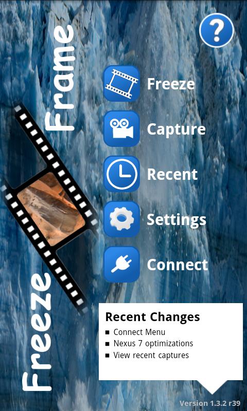 Android application Freeze Frame  - Photo Grabber screenshort
