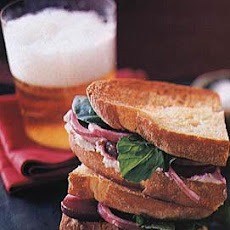 Warm Goat Cheese, Beet and Arugula Sandwiches