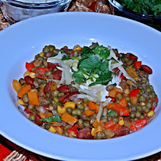 Rainbow Bright Green Lentil Chili
