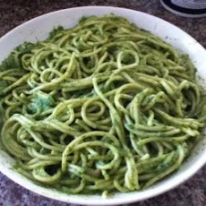 Pasta with Spinach Pesto Sauce