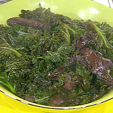 Kale and Portobello Mushrooms