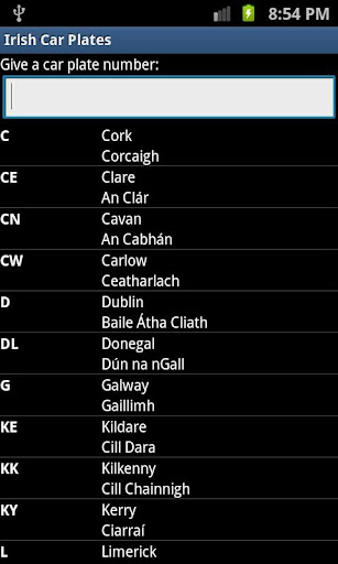 Irish Car Plates