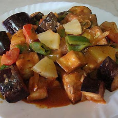 Aubergine and Pineapple Curry