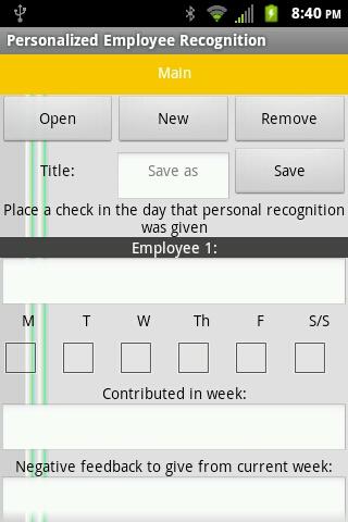 Personal Employee Recognition
