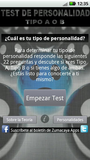 Test de Personalidad: A o B